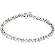 Picture of 14K White Gold 7 1 4 Inch Diamond Line Bracelet