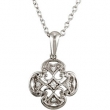 Sterling Silver Diamond Necklace 18 Inch