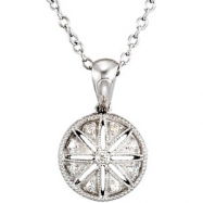 Picture of Sterling Silver Diamond Necklace 18 Inch