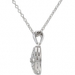 Sterling Silver Diamond Necklace 18 Inch