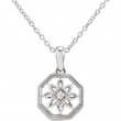 Sterling Silver Diamond Necklace 18 Inch