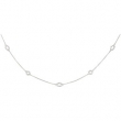 RHODIUM Plated Cubic Zirconia Necklace