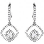 Picture of 14K White Gold Pair Diamond Earrings