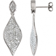 Picture of 14K White Gold Pair Diamond Earrings