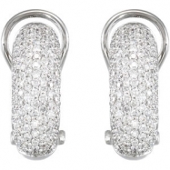 Picture of 14K White Gold Pair Diamond Earrings  Diamond quality AA (I1 clarity G-I color)