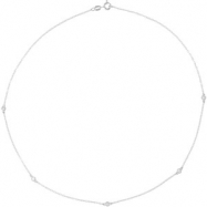 Picture of Sterling Silver 18.00 Inch Diamond Necklace