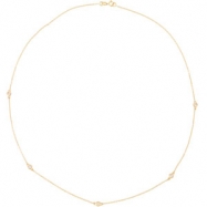 Picture of 14K Yellow Gold 18.00 Inch Diamond Necklace