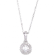 14K White Gold Diamond Entourage Necklace 18""