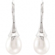 Sterling Silver 9.5-10mm Pair Freshwater Cultured Pearl Earrings