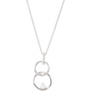 Picture of 14K White Gold .04 Ct 18.00 Inch Diamond Necklace