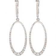 Picture of 14K White Gold Pair Diamond Earrings