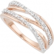 14K Rose White Gold Diamond Ring