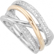 Picture of 14K White Yellow Gold Diamond Ring