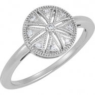 Picture of Sterling Silver Diamond Ring