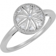 Sterling Silver Diamond Ring