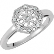 Picture of Sterling Silver Diamond Ring