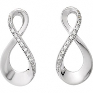 Picture of 14K White Gold Pair Diamond Earrings  Diamond quality AA (I1 clarity G-I color)