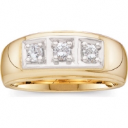 Picture of 14K Yellow Gold Gents Diamond Ring