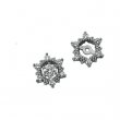 14K White Gold Pair Diamond Earring Jacket