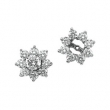 14K White Gold Pair Diamond Earring Jacket