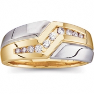 Picture of 14K Yellow White Gold Two Tone Gents Diamond Ring