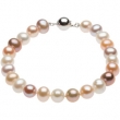 Sterling Silver 08.00-09.00 MM/42.00 INCH FRESHWATER CULTURED MULTI COLOR PEARL STRAND Frshwtr Cul Multi-clrd Prl Str
