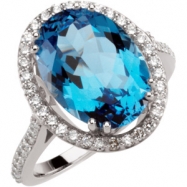 Picture of 14K White Gold Gen Sbtpz Genuine Swiss Blue Topaz & Diamond Ring