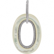Picture of Sterling Silver Genuine Mother Of Pearl Pendant