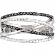 Picture of 14K Gold Black And White Diamond Ring