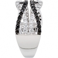 Picture of 14K Gold Black And White Diamond Ring