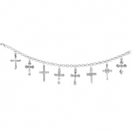 Picture of Sterling Silver 07.50 Inch Crosses Bracelet
