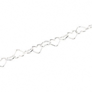 Picture of Sterling Silver 18.00 INCH HEART LINK CHAIN Heart Link Chain