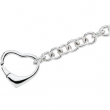 Sterling Silver 07.50 Inch Heart Bracelet