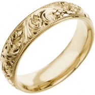Picture of 14K Yellow Gold Hand Engraved Band