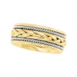 14K Yellow White Gold Two Tone Hand Woven Band