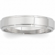 14K White Gold Flat Edge Band