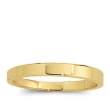 14K Yellow Gold Flat Tapered Band