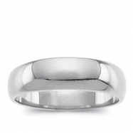 Picture of 14K White Gold Half Round Tapered Band