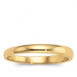 14K Yellow Gold Half Round Tapered Band
