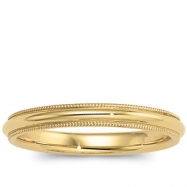 Picture of 14K Yellow Gold Comfort Fit Milgrain Band