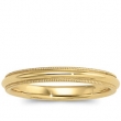 14K Yellow Gold Comfort Fit Milgrain Band