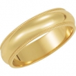 10K Yellow Gold Milgrain Band