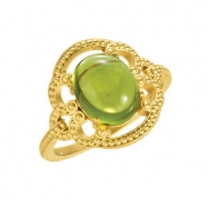 Picture of Genuine Peridot Etruscan Inspired Ring 