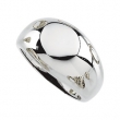 14K White 12.00 MM Metal Fashion Ring