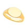 14K Yellow Gold Signet Ring