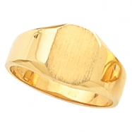 Picture of 14K White Gold Octagon Signet Ring