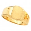 14K White Gold Octagon Signet Ring