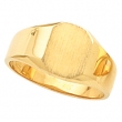 14K Yellow Gold Octagon Signet Ring