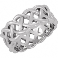 Picture of 14K White Gold Fancy Wedding Band