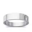 14K White Gold Flat Tapered Band